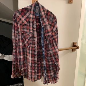 Affliction black premium 2x long sleeve snap button up